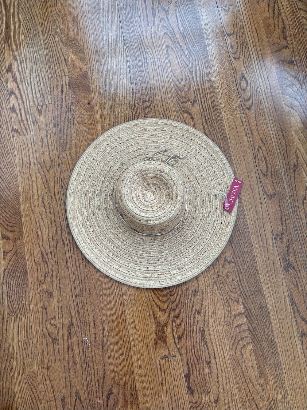 Merona Wide-Brim Straw Sun Hat in Natural Tan